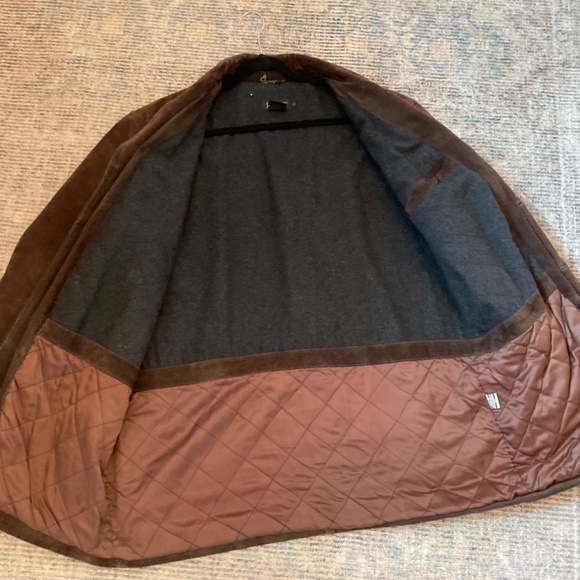 J.Crew Suede Brown Leather with Wool Lining Jacket Size Large - Picture 6 of 11